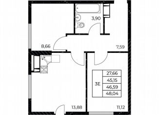 Продается двухкомнатная квартира, 48 м2, Ростов-на-Дону, улица Нансена, 99с3