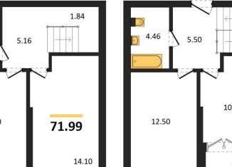 Продажа однокомнатной квартиры, 72 м2, Калининградская область