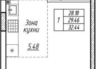 Квартира на продажу студия, 29.5 м2, Калининградская область