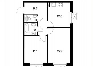 Продажа 2-комнатной квартиры, 51.3 м2, Котельники, ЖК Белая Дача Парк, микрорайон Парковый, 1к7