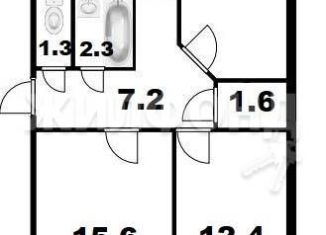 Трехкомнатная квартира на продажу, 57.6 м2, Новосибирск, улица Толбухина, 27/1, Дзержинский район