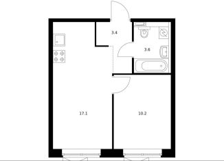 Продажа 1-ком. квартиры, 33.7 м2, Москва, Дорожная улица, 46к3, район Чертаново Южное