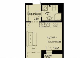 Квартира на продажу студия, 25.3 м2, Ленинградская область, Романовская улица, 2