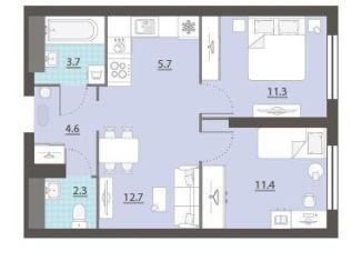 Продам 2-комнатную квартиру, 51.1 м2, Екатеринбург, улица Челюскинцев, 112, метро Уральская