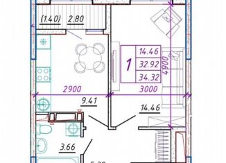 Продаю однокомнатную квартиру, 36 м2, Ростов-на-Дону, улица Зорге, 11/2