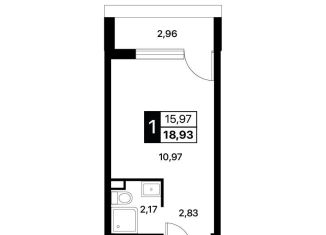 Продажа квартиры студии, 18.9 м2, Алушта, Перекопская улица, 4