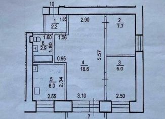 Продам трехкомнатную квартиру, 43.4 м2, Уфа, проспект Октября, 44, Советский район