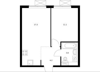 Продажа однокомнатной квартиры, 35.7 м2, Москва