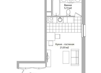 Продается квартира студия, 31.2 м2, Мытищи, Троицкая улица, 3Г