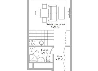 Продается квартира студия, 25.8 м2, Мытищи, Троицкая улица, 3Г