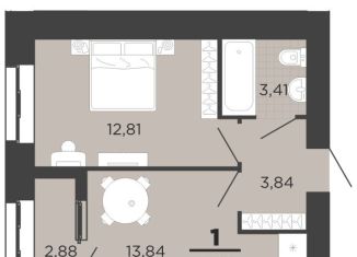 Продам однокомнатную квартиру, 35.3 м2, Рязань, Семчинская улица, 8, Московский район