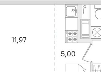 Продам квартиру студию, 25.9 м2, Ленинградская область