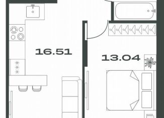 1-ком. квартира на продажу, 41.9 м2, Тула