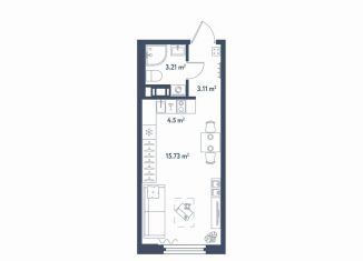 Продается квартира студия, 26.6 м2, Санкт-Петербург, метро Фрунзенская