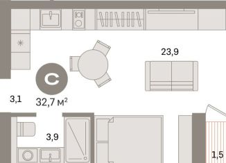 Продаю квартиру студию, 32.1 м2, Санкт-Петербург, метро Приморская