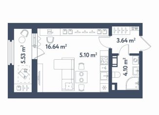 Продам квартиру студию, 32.3 м2, Санкт-Петербург, Московский район