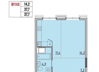 Продам 1-комнатную квартиру, 37.7 м2, Иркутская область, квартал Стрижи, 16