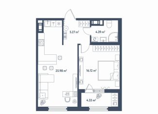 Продажа 1-комнатной квартиры, 53.9 м2, Санкт-Петербург, метро Фрунзенская