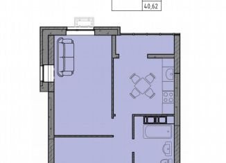 Продаю 1-ком. квартиру, 40.6 м2, Волгоград