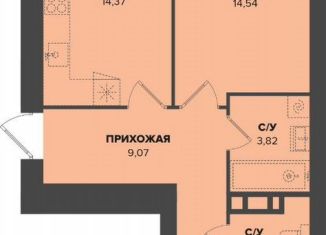 Продажа двухкомнатной квартиры, 57.2 м2, Саранск