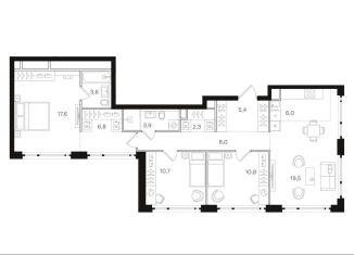 Продам трехкомнатную квартиру, 94.6 м2, Москва