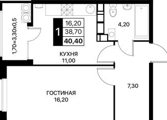 Продажа 1-комнатной квартиры, 40.4 м2, Ростов-на-Дону