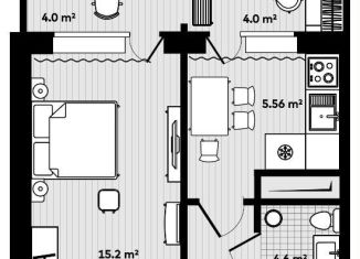 Продам 1-комнатную квартиру, 36.8 м2, посёлок Тавричанка