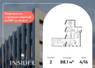 Продажа 2-ком. квартиры, 88.1 м2, Москва, Автозаводская улица, 24к1, ЮАО