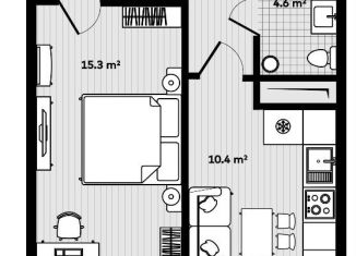 Продаю 1-комнатную квартиру, 42.8 м2, посёлок Тавричанка