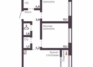 Продается 2-ком. квартира, 59 м2, Челябинская область