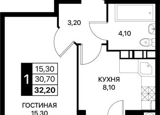 Продаю однокомнатную квартиру, 32.2 м2, Ростов-на-Дону