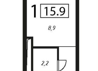 Продаю квартиру студию, 15.9 м2, Москва, Жигулёвская улица, 4к1, метро Текстильщики