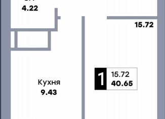 1-комнатная квартира на продажу, 40.7 м2, Самара, улица Стара-Загора, 333, Кировский район