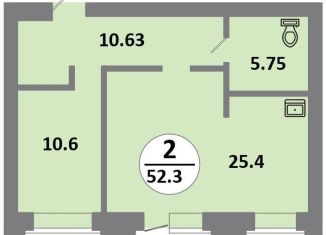 Продаю 1-ком. квартиру, 52 м2, Красноярск, Соколовская улица, 52, ЖК Снегири