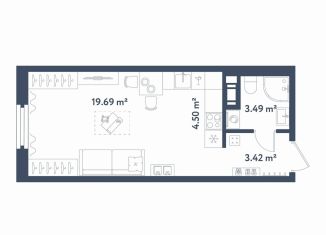 Продам квартиру студию, 31.1 м2, Санкт-Петербург, метро Электросила