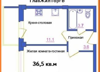 Продаю 1-комнатную квартиру, 36.5 м2, Псковская область, Александровский проезд, 3