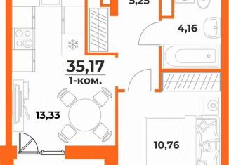 Продам 1-ком. квартиру, 35.2 м2, Хабаровский край