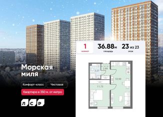 Продажа 1-комнатной квартиры, 36.9 м2, Санкт-Петербург, метро Проспект Ветеранов