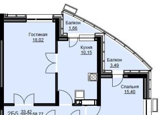 Продается 2-комнатная квартира, 58.8 м2, Щёлково, жилой комплекс Соболевка, к8