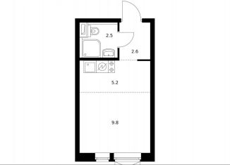 Продам квартиру студию, 20.2 м2, Москва, жилой комплекс Мичуринский Парк, 4.2