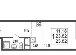 Продам квартиру студию, 23.8 м2, Лыткарино, 6-й микрорайон, 15Д