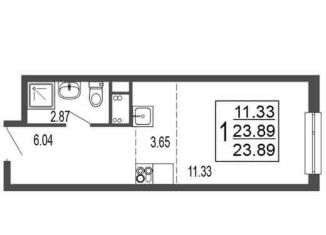 Продается квартира студия, 23.9 м2, Лыткарино, 6-й микрорайон, 15Д