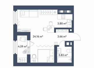 Продажа квартиры студии, 37.8 м2, Санкт-Петербург, метро Электросила