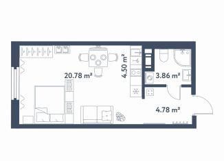 Продаю квартиру студию, 33.9 м2, Санкт-Петербург, муниципальный округ Московская Застава