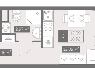 Продается квартира студия, 18.5 м2, Санкт-Петербург, Невский район