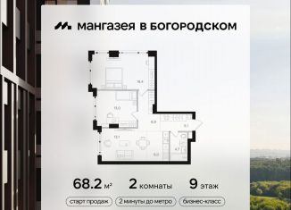 2-комнатная квартира на продажу, 68.2 м2, Москва, метро Черкизовская